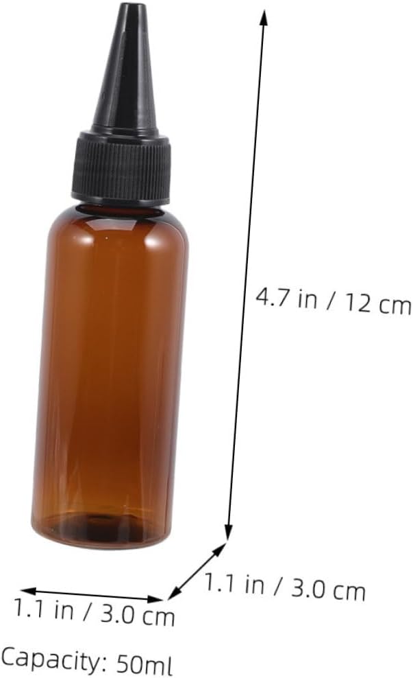 OUNONA 12Pcs Squeeze Hair Dye Applicator Bottles Refillable Hair Color Containers with Nozzle Caps for Hair Dye Lotion and More
