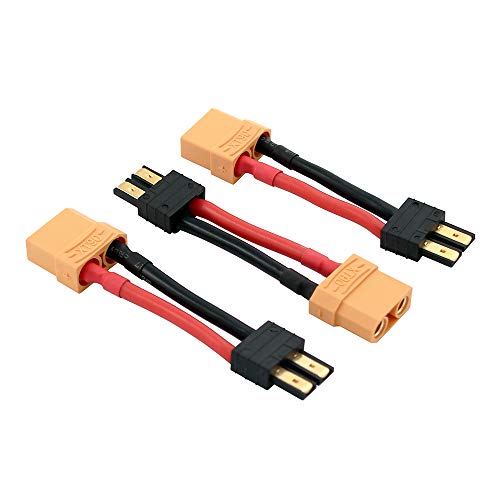 Adaptateur TRX mâle vers XT90 femelle 12 AWG pour corriger les erreurs de fiches LiPo