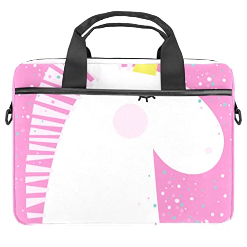Sac ordinateur 13-14 pouces motif chien Noël et licorne rose pour PC portable