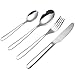 Parlynies Set di posate in acciaio inossidabile da 32 pezzi, servizio di set di posate per 8