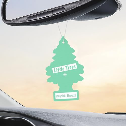 Image of LITTLE TREES Car Air Freshener | Hanging Tree Provides Long Lasting Scent for Auto and Home | 24 Air Fresheners |Bayside Breeze