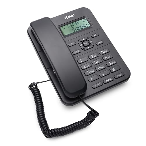 Hola-Newly-Launched-TF-310n-TEC-CertifiedCaller-ID-LCD-Display-Ringer-LED-DTMFFSK-Compatible-Adjustable-HandsetRinger-Volume