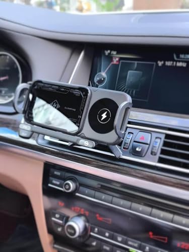 Image of SEVENAIRE Z1 Wireless Car Charger Mount, Auto-Clamping 15W Dual Coil One-Touch 90 Rotatable Car Phone Holder Wireless Charger for Galaxy Z Fold 7 /6 /5 /4, Z Flip, Galaxy S Series, iPhone, Pixel & More