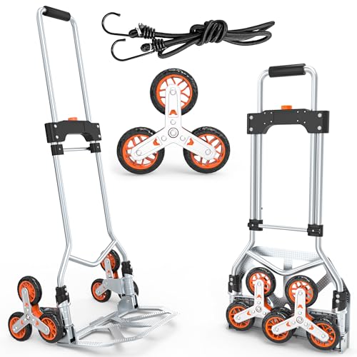 DIAMONDFORGE Stair Climbing Dolly, 220LBS Stair Climbing Car...