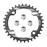 Aurnoet Bike Chainring 32T 34T 36T 38T 104mm BCD Narrow Wide Single Bicycle Chain Ring with 4 Pieces Bolts Suitable for 8 9 10 11 12 Speed Road...