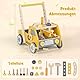 FANTASK Lauflernwagen Holz, 2-in-1 Baby Walker, Lauflernhilfe mit Multi-Aktivitätszentrum & Werkbank, Laufwagen für Kinder ab 1 Jahr Indoor
