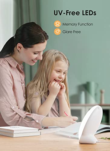 Image of MediAcous Light Therapy Lamp - UV-Free 10000Lux Sunlight Lamp With 4 Brightness Levels, Color Temperature, Timer, Memory Function, Touch Control & Compact Size