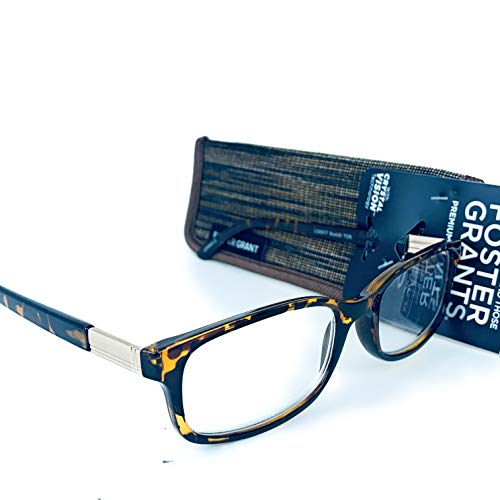 Foster Grant Reading Glasses Boston Tortoise Color +1.25 Strength