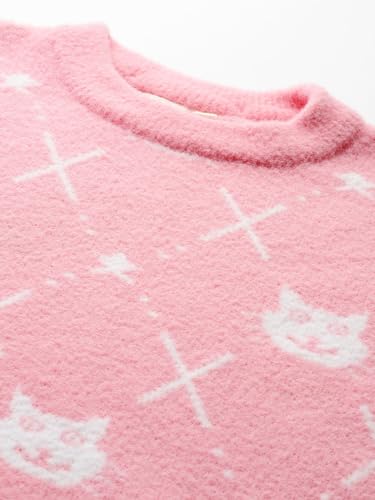 Image of Aarika Womens Winter Wear White-Pink Colour Solid Fur Sweat Shirt