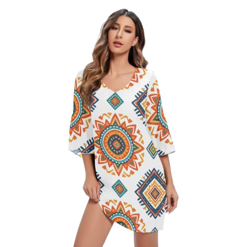 Robe trapèze en mousseline col en V : votre tenue idéale pour les soirées d'été