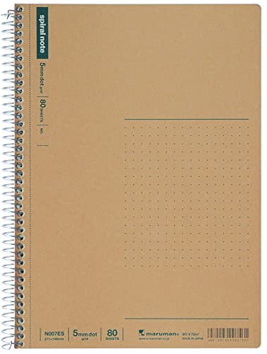 Maruman Spiral Note Basic Dot Grid Notebook- A5, 5.83' x...