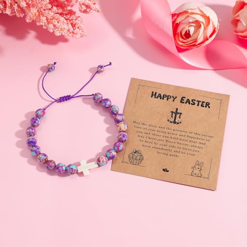 Image of Smilelife Easter Gifts for Teen Girls & Women - Bunny Beaded Bracelet Set - Perfect Easter basket stuffers
