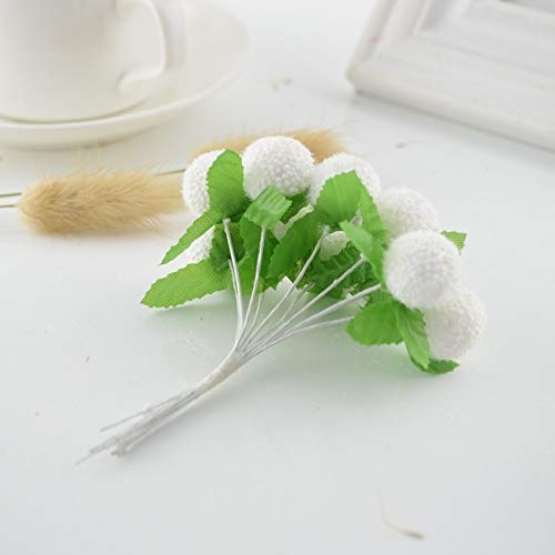 Regali di Fiori Artificiali 10 Pezzi di Adorabili Fiori Artificiali con Palline di Schiuma per la casa, Ghirlanda Fai da Te con Pompon, Scatola Regalo, Giocattoli Decorativi, Fiori Finti