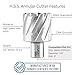 Accusize Industrial Tools H.S.S. Annular Cutter 1-9/16'' by 1'' Cutting Depth in Strong Box with 1Pc Pilot Pin 1/4'' by 3'', 2080-2030Pin