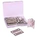 Shapenty 1.5 Inch 4 Mounting Holes Stainless Steel Hardware Folding Home Furniture Cabinet Door Butt Hinges, Silver Tone, 20PCS