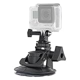 Delkin Devices Fat Gecko Stealth Suction Camera Mount with GoPro Adapter - Powerful Suction Cup GoPro Mount for Car, Motorcycle, Boat, Window | Secure and Adjustable Action Camera Holder