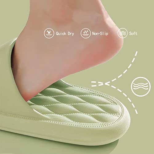 Billie Country Cloud Slides With Diamond Massage Sole - Quick Drying Non-Slip Shower Slippers For Women And Men - Bathroom, House, Pool Sandals With Soft Sole #TOP3