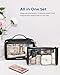 BAGSMART Clear Makeup Bag Set, TSA Approved Toiletry Bag, Clear Travel Bags for toiletries, Cosmetic Bags with Zipper, Makeup Organizer Bags Fit Carry-on Travel Essentials, White