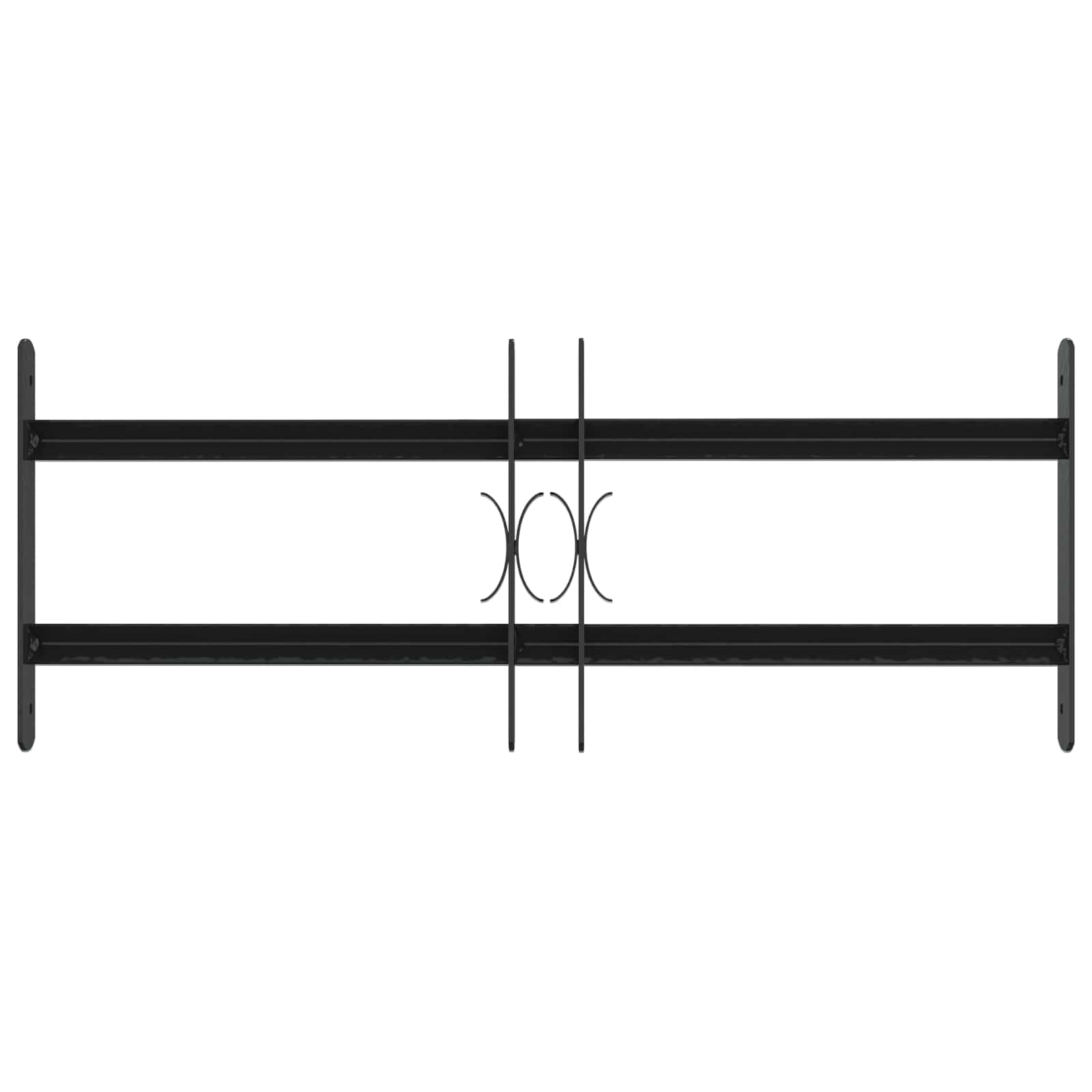 Juego de 3 barreras de seguridad para ventanas de acero galvanizado, color negro, 43 a 74 cm, montaje horizontal para claraboyas, ventanas de sótano, marcos y aspas