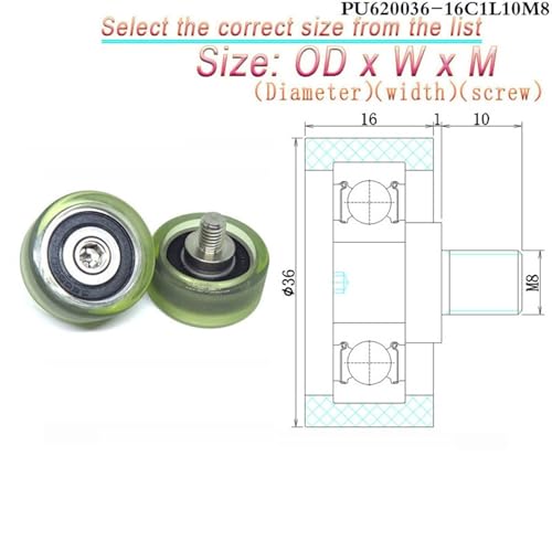 Roulements rigides à billes PU600032-10C1L10M8 diametre 32mm - 4