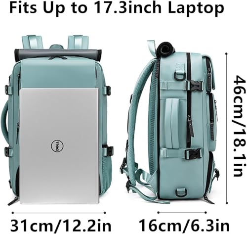 O-TBOST Carry on Travel Backpack Convertible Duffle Backpack Laptop Backpack for Men Women (Peacock Blue)4