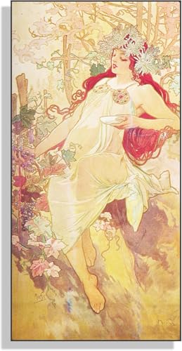 Alphonse Mucha Automne affiche style art nouveau pour décoration salon