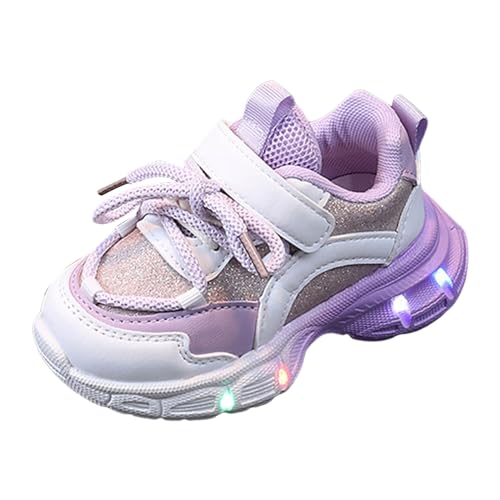 Zapatillas Deportivas Niña Zapatillas Luces Niña Zapatillas Running Niña Zapatillas Niña con Luces Led Brillantes Antideslizante Transpirable Cómodo Deportivo Zapatos Sneakers Baloncesto