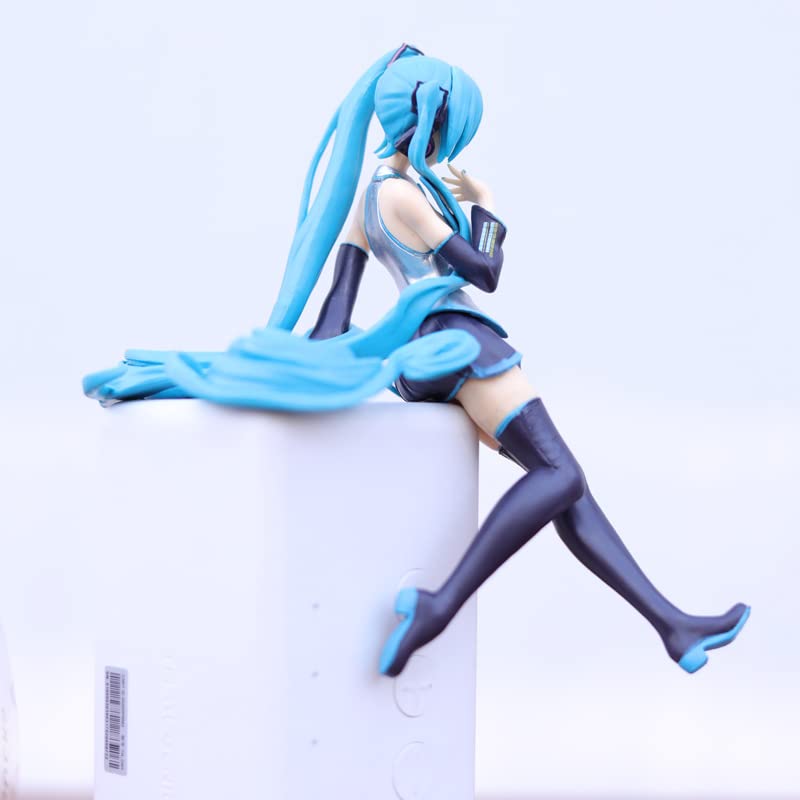 Niumowang Figura Anime Hatsune Miku In Posa Seduta, Modello PVC 14x11 Cm, Decorazione Da Scrivania, Torta, Collezionismo, Regalo Fan - 3