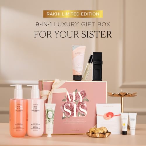Image of Kimirica Rakhi Gift Set For Sister & Bhabhi With Rakhi My Sister Premium Gift Set For Rakhi, Set of 9