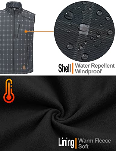 Little Donkey Andy Men's Lightweight Fleece Lined Softshell Vest Windproof Sleeveless Jacket for Hiking Travel Golf3