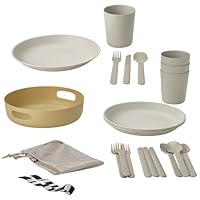 MARULK Picknick-Set, 21-teiliges Campinggeschirr-Set mit Beutel – IKEA (A)