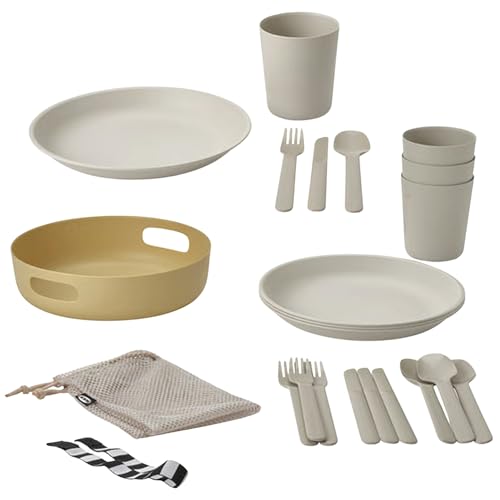 MARULK Picknick-Set, 21-teiliges Campinggeschirr-Set mit Beutel – IKEA (A)