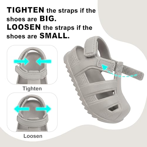 Image of ChayChax Toddler Classic Fisherman Sandals Boys Girls Closed Toe Water Pool Beach Sandal Naturally Splay