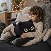 Mewaii Peluche Chat Noir Kawaii Oreiller Doux 20CM, Oreiller Peluche Mignon Câlin pour Enfants 3 Ans et Plus, pour Noël et Anniversaire #4