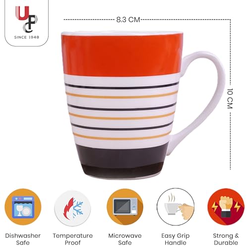 Image of U.P.C. Premium Microwave Coffee Mug Set of 2, Milk Mug for Gift, Microwave & Dishwasher Safe Cup Set of 2, Bone-Ash Free, Crockery Set Ideal for Daily Use & Gifting