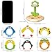 Ring Game for Children, 6 Cartoon Rings,Inverted Sunflower Shape, Providing Children with Various Fun (Green (Sunflower))