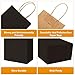 XPCARE 200Pcs Paper Gift Bags 5.25x3.25x8.25'',Gift Wrap Bags with Handles, Black Kraft Paper Bags for Small Business Paper Bags Bulk for Birthday Party Favors Shopping Retail