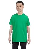 By Gildan Youth 53 Oz T-Shirt - Irish Green - L - (Style # G500B - Original Label)