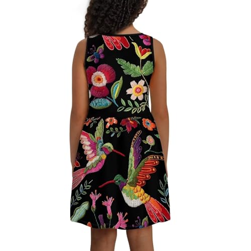 Kids Skater Dress Girls A-line Swing Sleeveless Summer Dresses 2-144