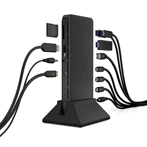 Brydge Stone Pro TB4 Thunderbolt 4 Docking Station - 12 Ports, 90 Watts Charging, Dual 4K Monitors or Single 8K Output, 40GB/s Transfer Speed - Windows 10 & 11, macOS 11.0 & ChromeOS Compatible