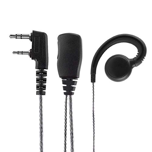 Image of Swivel Earpiece Earhook with Mic and PTT for Kenwood 2 Way Radio Walkie