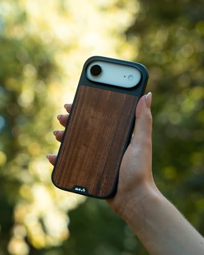 Image of Mous for iPhone Air Case, Compatible with MagSafe - Limitless - Protective Walnut Cover for iPhone Air - Shockproof, Full Camera Protection, Anti-Scratch Back, Brown