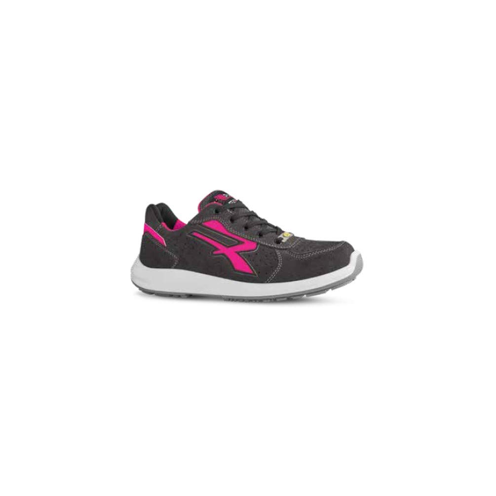 U-Power - Baskets de sécurité basses pour femmes confortables et légères ELECTRA - Environnements secs - S1P SRC ESD 37 Gris / Rose