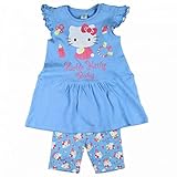 Hello Kitty Set ► Kleidchen mit Hose ✓ süßes Druck ✓ blau ✓ Gr. 62-86 ✓ 100% Baumwolle