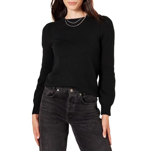 Amazon Essentials Women's Soft Touch Pleated Shoulder Crewneck Sweater