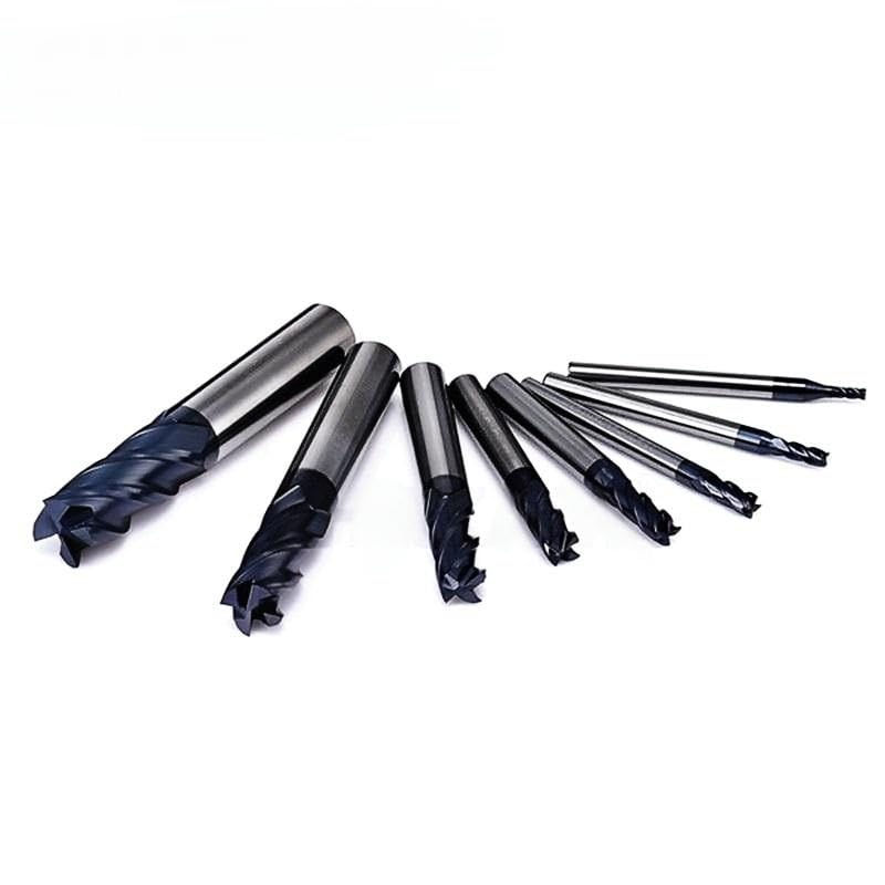 8 Pezzi Punte Fresa Metallo Duro Hrc50 Diametro 2/3/4/5/6/8/10/12mm