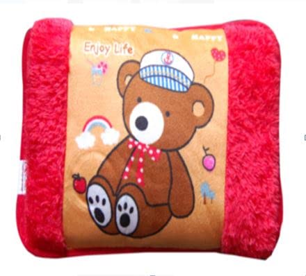 POSITIVE VIBES Soft Velvet Fur Electric Heating Gel Pad with Pocket auto cut off, Fast Relief from Pain & cold Multicolor 1 L Hot Water Bag