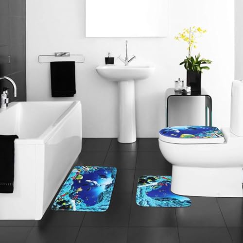 Ensemble de tapis de bain dauphin 3D pour une ambiance spa