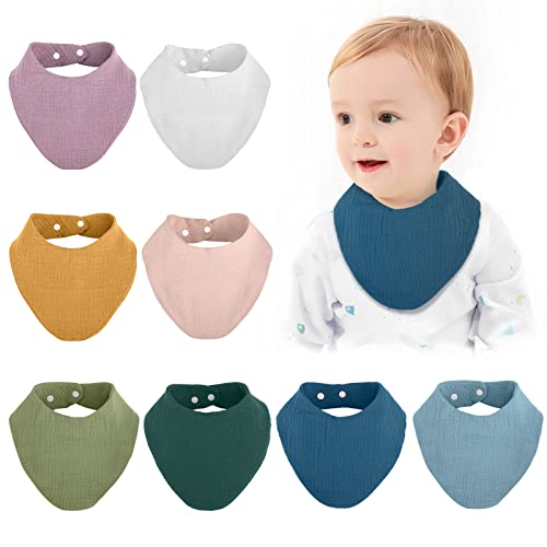 【1】 I nostri bavaglini neonato bandana sono fatti di cotone, che sono confortevoli, assorbenti e impermeabili.