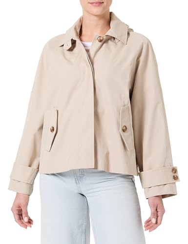 Caroll 251G-GAYA2 Parka, Crema Bronceada, 36 para Mujer